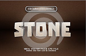 stone 3d text effect premium vector