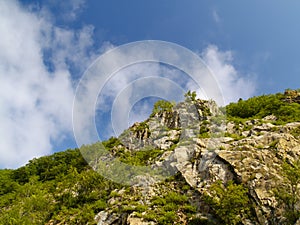 Stone declivity of mountain photo