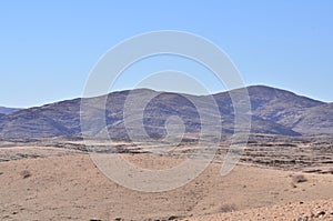 Stone Desert panorama Background in Namibia Africa