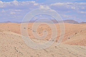 Stone Desert panorama Background in Namibia Africa