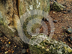 Stone dolmens. Ancient burial and religious buildings of stone blocks