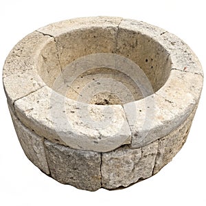 Stone drain isolated on white background