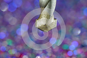 Stone drill with point for drilling in natural stone and concrete photographed in the studio