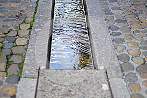 Stone edge of BÃ¤chle rill from high angle