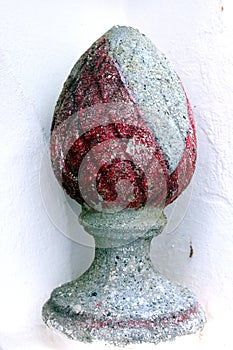 Stone egg sculpture