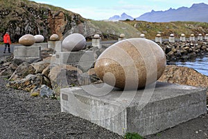 The Stone Eggs of Merry Bay, Djupivogur, Iceland photo