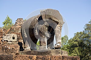 Stone Elephant, East Mebon Temple, Cambodia