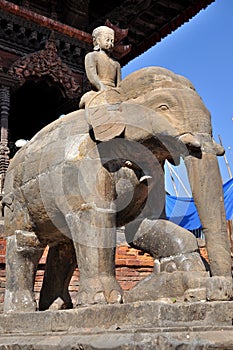 Stone Elephant at Patan Durbar Square