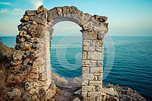 stone entrance gate to Kaliakra fortress, Bulgaria 02