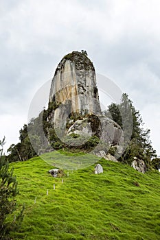 The stone EntrerrÃÂ­os is a monolith 22 meters high above ground level. Antioquia, Colombia photo