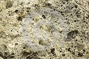 Stone eroded wall