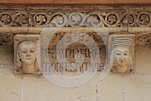 Stone facade fresco