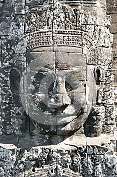 Stone face of angkor wat