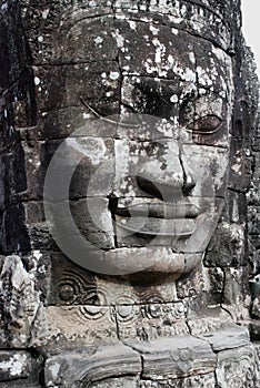 Stone Face in Bayon Temple, Angkor Wat