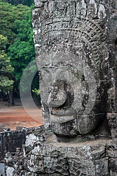 Stone Face in Bayon Temple, Angkor Wat