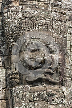 Stone face at Bayon temple, Angkor Wat, Cambodia