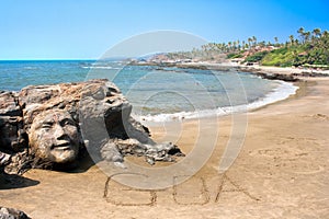 Calcolo sul bellissimo tropicale Spiaggia 