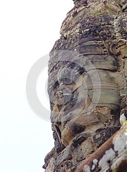 Stone faces of angkor thom, bayon, angkor wat cambodia Jayavarman VII buddha