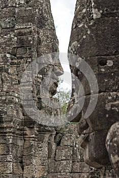 Stone faces at Bayon temple, Angkor Wat, Cambodia