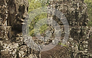 Stone faces, Bayon temple, Cambodia