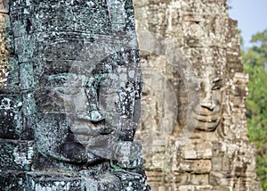 Stone faces at the bayon temple in siem reap,cambodia 7