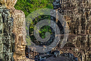 Stone faces at the bayon temple in siem reap,cambodia 8