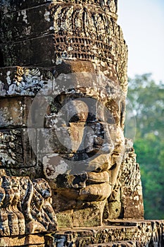 Stone faces at the bayon temple in siem reap,cambodia 11 photo