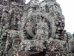Stone faces in cambodia