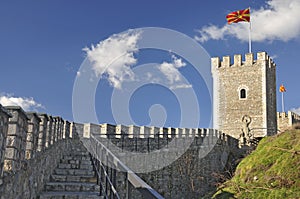 Stone fence and watchtower - Kale fortress, Skopje