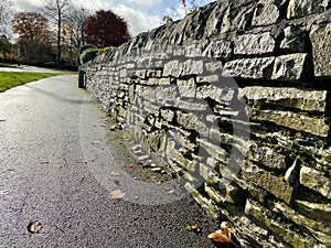 Stone fencing in Sheffield, UK.