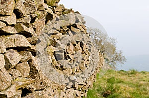 Stone field boundary wall