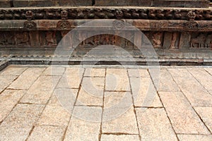 Stone floor with wall