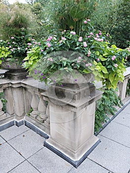 Stone flower vases