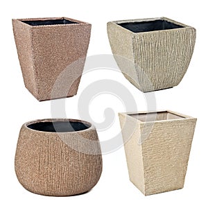 Stone flowerpots