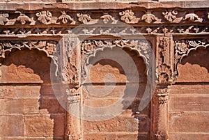Stone flowers in a pattern of the Indian palace