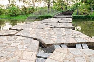 Stone footbridge