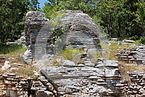 Stone forest natural rock formation Monodendri Zagori