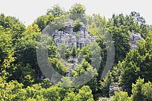 Stone forest natural rock formation Monodendri Zagori