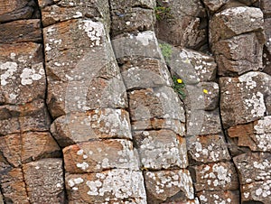 Stone formation of angular stones on the coast of Northern Ireland