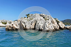 Stone formation near Kekova island photo