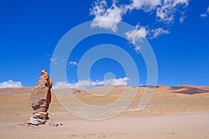 Stone formation Pacana Monks, Monjes De La Pacana, The Indian Stone, near Salar De Tara, Los Flamencos National Reserve