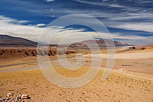 Stone formation Pacana Monks near Salar De Tara, Atacama Desert
