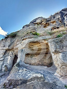 Stone formation at a rock cliff in Germany