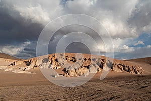 Stone formation in Salar De Tara, Atacama Desert, Chile