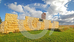 Stone Foundation of Old Barn that Fell Down