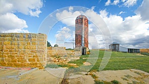 Stone Foundation of Old Barn that Fell Down