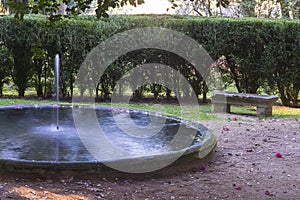 Stone fountain in Soutomaior Spain photo