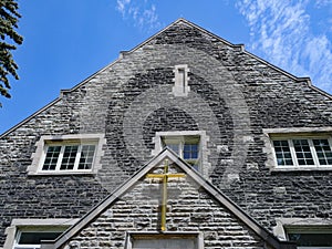 Stone gable of old church