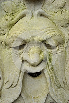 Stone Garden Face Ornament