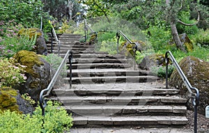 Stone garden stairs